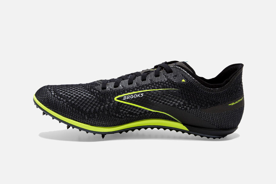 Brooks Elmn8 V8 Spikes Loopschoenen Heren - Zwart/Groen - 970485NZK